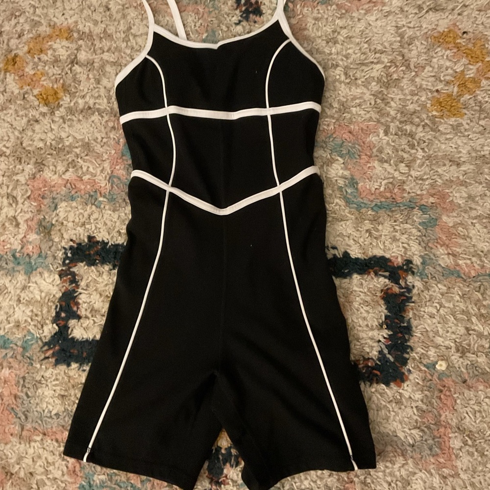 Women’s Black and White Athletic Romper altered state
